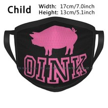 Oink Pm2.5 농장 베이컨 덴탈마스크 (핑크) 재사용, C01-Unisex, T04-Child Black Mask