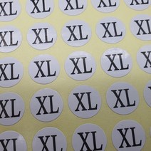 엑스라지 XL 쇼핑몰 옷사이즈 표시 스티커 상의 매장 아울렛 포장 바지