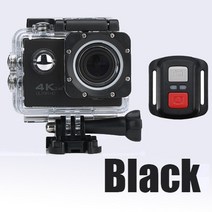 액션캠 4K 와이파이 방수 액션 카메라 사이클링 카메라 울트라 다이빙 카메라 헬멧 캠, 검은색 리모콘, 옵션 2