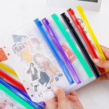 6공 다이어리속지 반투명 수납 포켓 다꾸 지퍼백 A5 A6