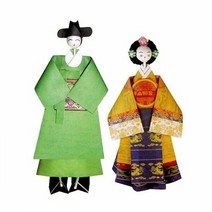 궁중의상 궁중의상종이접기 8 관복3 황원삼 2매.