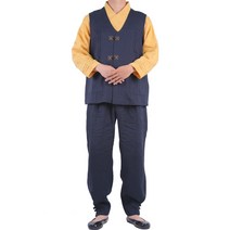 만덕몰 남성 구김 마 사각 꽃자수 3ps 세트 생활한복(개량한복)