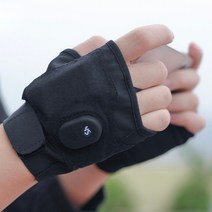 USB 충전식 무선 장갑 손난로 등산 겨울 발열 휴대용, 블랙 한 쌍