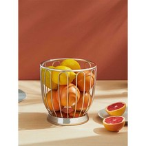 스테인리스 스텐 원형 과일 바구니 바스켓 보관대, (대형) 22.5cmx22cm