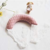 아기 사두증 사경 교정 수면 자세 쿠션 베개, 핑크체크+포켓4