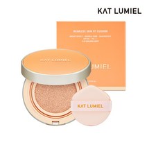 [캣루미엘] 웨어리스 스킨 핏 쿠션 SPF50+ PA++++ 승무원쿠션 연예인팩트 완벽커버 촉촉한 톤업쿠션 마스크에 묻어나지 않는 쿠션팩트 파운데이션, 21호 브랜디크림 본품