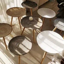 원탁테이블 다이닝 보조 이동식 우드 원목 인테리어 소품 사이드 장식 데코 테이블