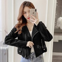 [Myshe]여성 인조 무스탕 자켓 봄가을 캐주얼 숏 Dec01BRSdw2462
