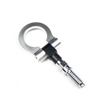 자동차견인고리 차량용견인고리 경주 전면 견인 트레일러 후크 알루미늄 합금 차량 트럭 견인 링 수정 예비 부품 액세서리 블랙, 은