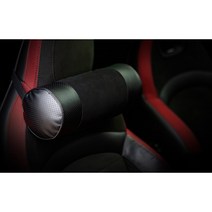 본투로드 국산 차량용 코지 트리플 요추쿠션 목베개 알칸타라 목쿠션 헤드 목 등 쿠션, 블랙