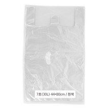 다용도 비닐봉투 5-75L 배달 배접 분리수거 재활용 마트 비닐봉지 쓰레기봉투, 비닐봉투 7호(30L) / 70매 / 흰색