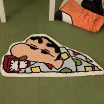 카페트 깔개 수입 짱구 러그 곡선 선물 흰둥이 자취방 키치 대형 화장실