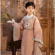 한복 반티 2022 가 중국 전통 라운드 넥 크레인 수 놓은 가운 아동복 노래 왕조