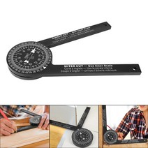 Mitre Saw Protractor Level With Marking Pencil Carpenter Angle Finder ABS Woodworking Scale Meter Ga, 한개옵션0
