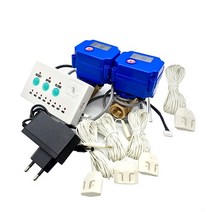 누수탐지기 누수감지기 수도 스마트 라이프를 위한 자동 차단 2pcs 황동 밸브 및 길이, dn20 밸브 시스템, 2개