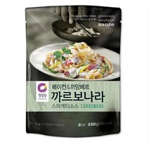 청정원 베이컨 앤 까망베르 까르보나라 스파게티소스, 1개, 250g