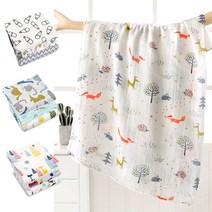 CØupang ⁀‿⁀거즈면 다용도 블랭킷 속싸개 2종1세트 204026 머슬린스와들 블랭킷 순면블랭킷 아기블랭킷 유아속싸게Ｇo질라몰