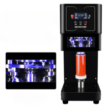 카페 커피캔실링기 PET실링기계 음료캔 아이스음료포장기 음료진공팩 반자동 자동씰링기, 둥근, 블랙 비회전