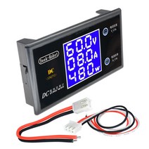 LCD Digital Voltmeter Ammeter Wattmeter Voltage Current Power Meter Volt Detector Tester Monitor DC, 한개옵션0