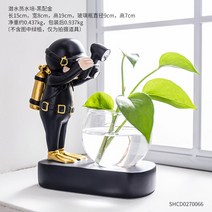 홈데코소품 노르딕 비행사 우주공간 인 팬시 진열 장식품 현관 응접실이 있다 사무실 탁상 TV거실장 692869385, 블랙 배합 골드 잠수원 수배 (등 포