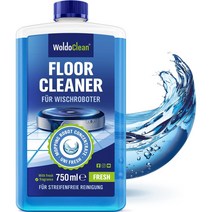 WoldoClean 로봇 청소제 바닥 청소부 모든 딱딱한 바닥을 줄무늬 없이 청소 750ml, 1개