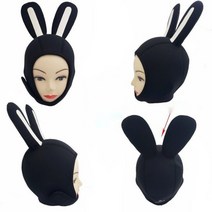 스쿠버 다이빙 후드 캐릭터모자 네오프렌 동물, 13 블랙앤화이트 토끼