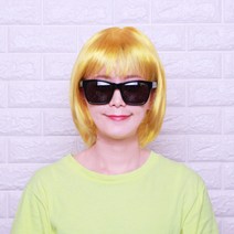 (옐로우) 단발머리가발 파티가발 장기자랑 파티소품, C-16 옐로우 단발
