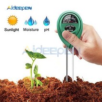 3 in 1 digital ph meter 흙 물 수분 모니터 햇빛 테스터 분석기 정원 식물에 대한 감지기 수경 정원 도구, 없음