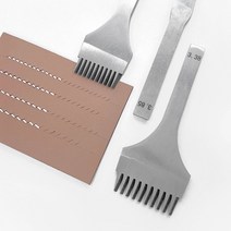 [당신의 가죽] Basic 유럽형 사선 치즐 목타 그리프 2+5+10날 세트, 2.7mm (2+5+10날)