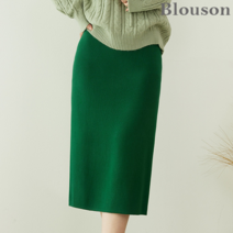 블루종 블루종 데일리 뒷트임 일자 니트스커트_B2211SK124D