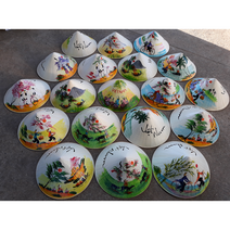 베트남 전통 모자 수채화 논라 NON LA VE