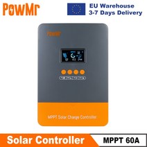 PowMrMPPT 60A 태양열 충전기 컨트롤러 12V 24V 36V 48V 자동 Lifepo4 배터리 태양 전지 패널 레귤레이터 최대 PV 입력 160VDC