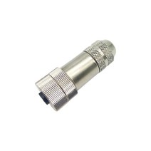 커넥터M12 항공 센서 커넥터 금속 플러그 헤드 이더넷 EtherCat Profinet Shield IP67 금도금 4 5 8 핀 A/B, 02 B-Coding_01 4P_02 Female