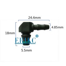 10PCS 리턴 오일 역류 조인트 파이프 T 및 L 타입 Bosch Denso 디젤 인젝터 플라스틱 커넥터 호스 조이너 튜브 연료, 덴소 l 타입용