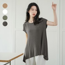 여성 모달 기본 반팔티 빅사이즈 라운드 루즈핏 티셔츠