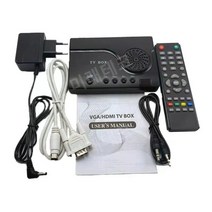 AV/RF to HDMI/VGA 셋톱 박스 컨버터 모니터 TV 케이블 아날로그 신호 리모콘 포함, 표준