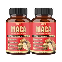 agobi 마카 뿌리 Maca 아슈와간다 인삼 트리불루스 8050mg 60캡슐 2통 세트