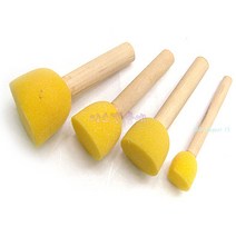 파스텔크래프트 스폰지 붓 4조 원형 L-11-307