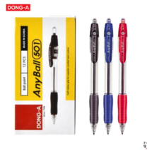 동아 애니볼 유성 볼펜 0.7 mm (12개입 1세트), 검정