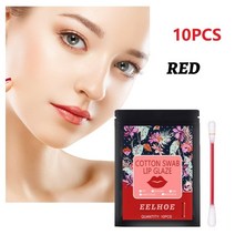립글로즈 립틴트 면봉 틴트 립밤 착색 타투 립스틱20 개/대 액체 립스틱 목화 면봉 립 색조 휴대용 방수 여, 한개옵션1, 07 C01 10PCS
