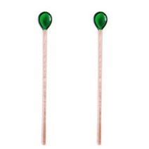 카모메키친 투톤 글라스 머들러, deep green, 2개