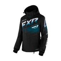 FXR Womens Boost FX Snowmobile Jacket Snowproof Winter YKK Black/Mint-Ocean Fade - 14, 10 USA, Black/Mint Ocean Fade