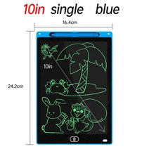드로잉패드 웹툰그리기패드 용 LCD 드로잉 태블릿 그림 도구 전자 글쓰기 보드 교육용 선물 8.5 인치 10 12/16 인치, 10in-Blue-single