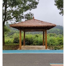 밀짚파라솔 리조트 초가 비치 오두막 감성캠핑 그늘막 볏짚 파라솔, 10. 초가지붕고대파빌리온