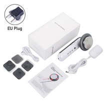 3 in 1 EMS 바디 슬리밍 마사지기 적외선 초음파 지방 버너 캐비테이션 페이스 뷰티 머신 연소기, EU Plug with Box