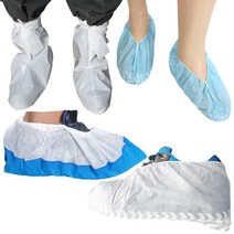 일회용덧신 위생슈커버 비닐장화덧신 신발보호 CPE코팅 미끄럼방지 논슬립 싸개 오염방지, 07.고중량 비닐장화 40켤레 - 투명