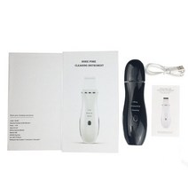 뷰티디바이스초음파 스킨 스크러버 필링 쇼블 이온 여드름 블랙헤드 리무버 딥 클리닝 머신 페이셜 리프팅, 02 Black