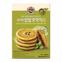 CJ 수제호떡 대표간식 쫄깃함 녹차맛 찹쌀호떡믹스 400 g 아이간식, 8개