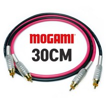 MOGAMI 모가미 2549 RCA + 금도금 F-10 커넥터 인터케이블 30cm