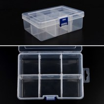 6칸 비즈함 비즈통 비즈케이스 네일스톤 구슬 파츠 보관함 네일정리함, 기본